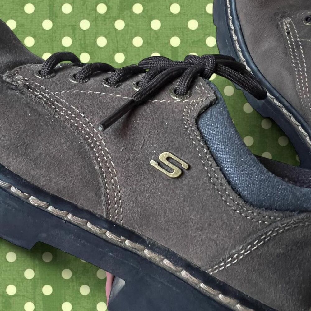 Brown Suede Sketchers Chunky Parties-Mate Oxford Shoes - Picture 4 of 7